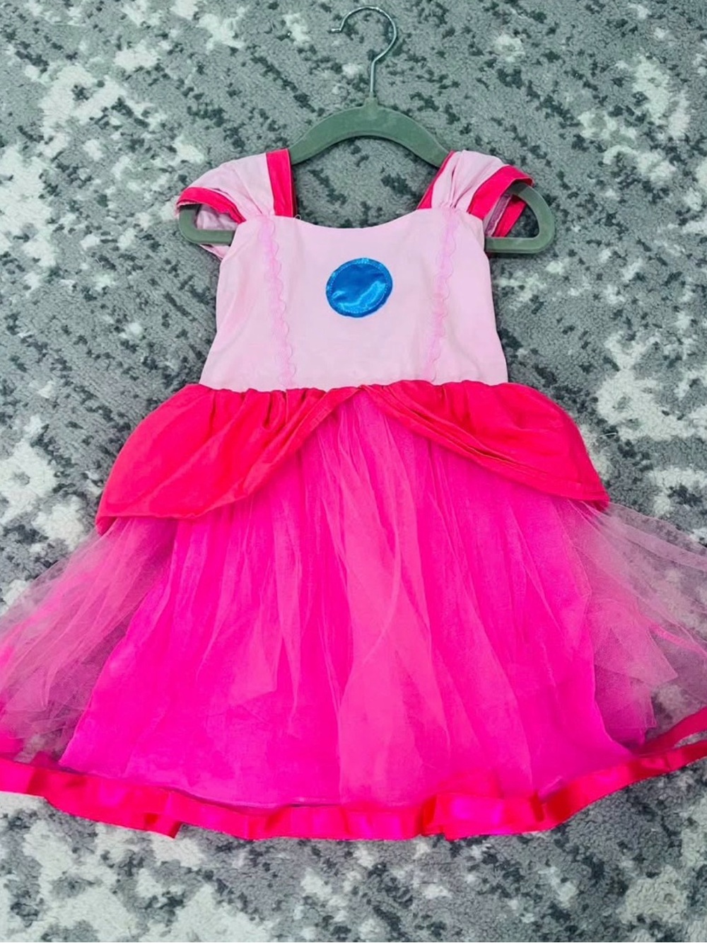 Princess Peach Super Mario Tulle Costume Dress for toddler girls 2T